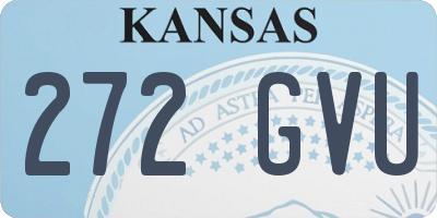 KS license plate 272GVU