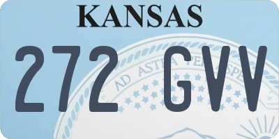 KS license plate 272GVV