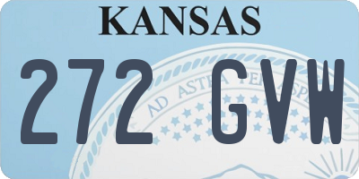 KS license plate 272GVW