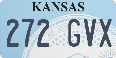 KS license plate 272GVX