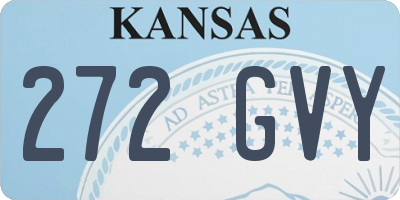KS license plate 272GVY