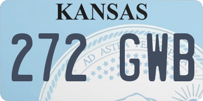 KS license plate 272GWB