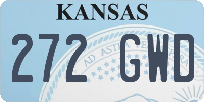 KS license plate 272GWD