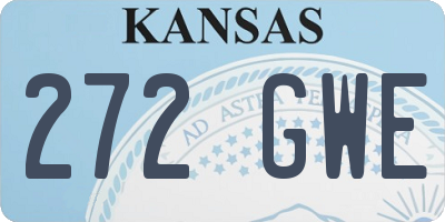 KS license plate 272GWE