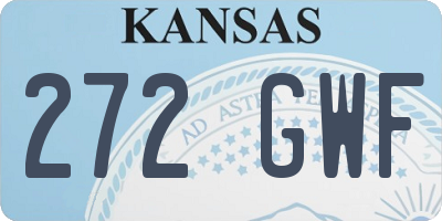 KS license plate 272GWF