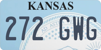 KS license plate 272GWG