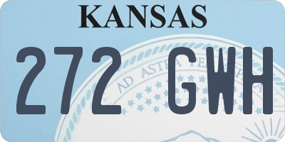 KS license plate 272GWH
