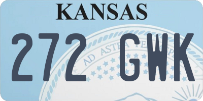 KS license plate 272GWK