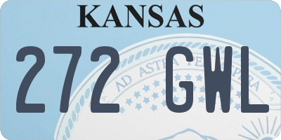 KS license plate 272GWL