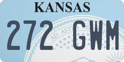 KS license plate 272GWM