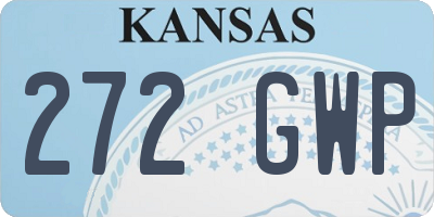 KS license plate 272GWP