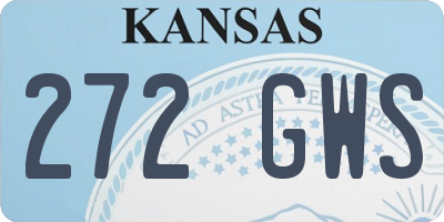 KS license plate 272GWS