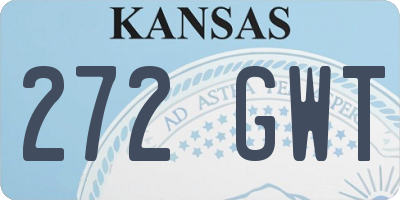 KS license plate 272GWT