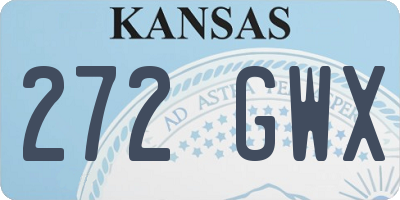 KS license plate 272GWX
