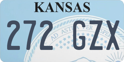 KS license plate 272GZX