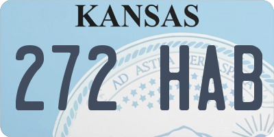 KS license plate 272HAB