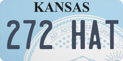 KS license plate 272HAT