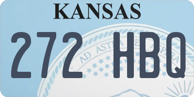 KS license plate 272HBQ