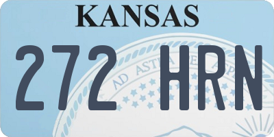 KS license plate 272HRN