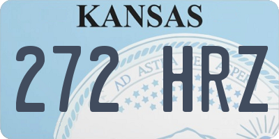 KS license plate 272HRZ