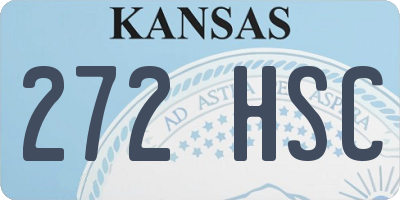 KS license plate 272HSC