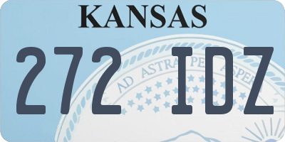 KS license plate 272IDZ