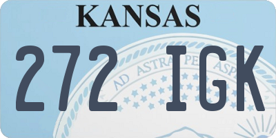 KS license plate 272IGK