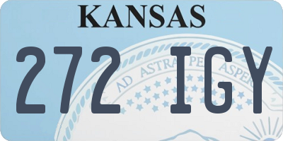 KS license plate 272IGY