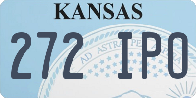 KS license plate 272IPO