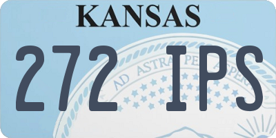 KS license plate 272IPS