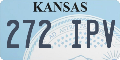 KS license plate 272IPV