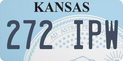 KS license plate 272IPW