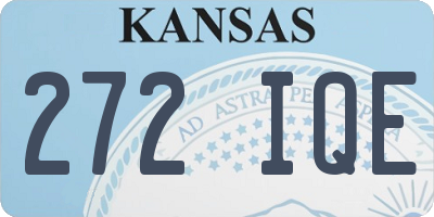 KS license plate 272IQE