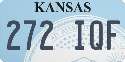 KS license plate 272IQF