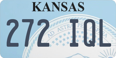KS license plate 272IQL