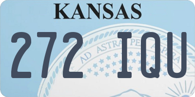 KS license plate 272IQU