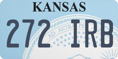 KS license plate 272IRB