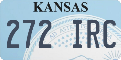 KS license plate 272IRC