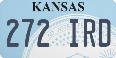 KS license plate 272IRD