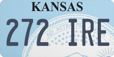 KS license plate 272IRE