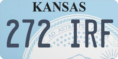 KS license plate 272IRF