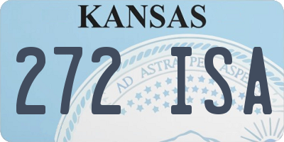 KS license plate 272ISA