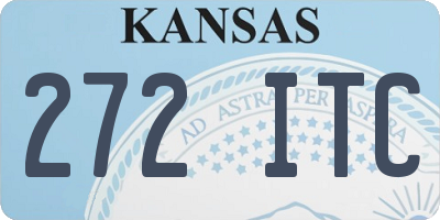 KS license plate 272ITC
