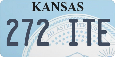 KS license plate 272ITE