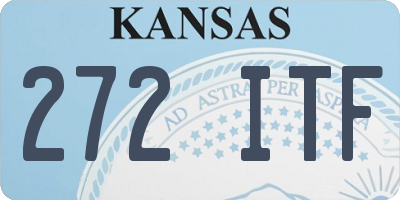 KS license plate 272ITF