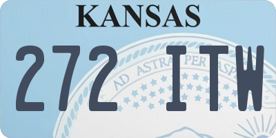 KS license plate 272ITW