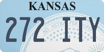 KS license plate 272ITY