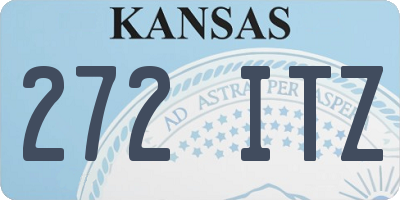KS license plate 272ITZ