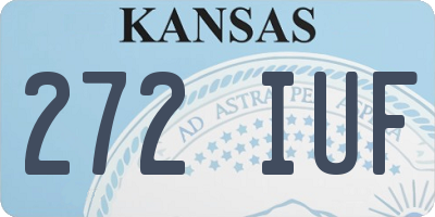 KS license plate 272IUF