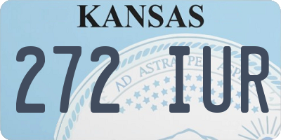 KS license plate 272IUR